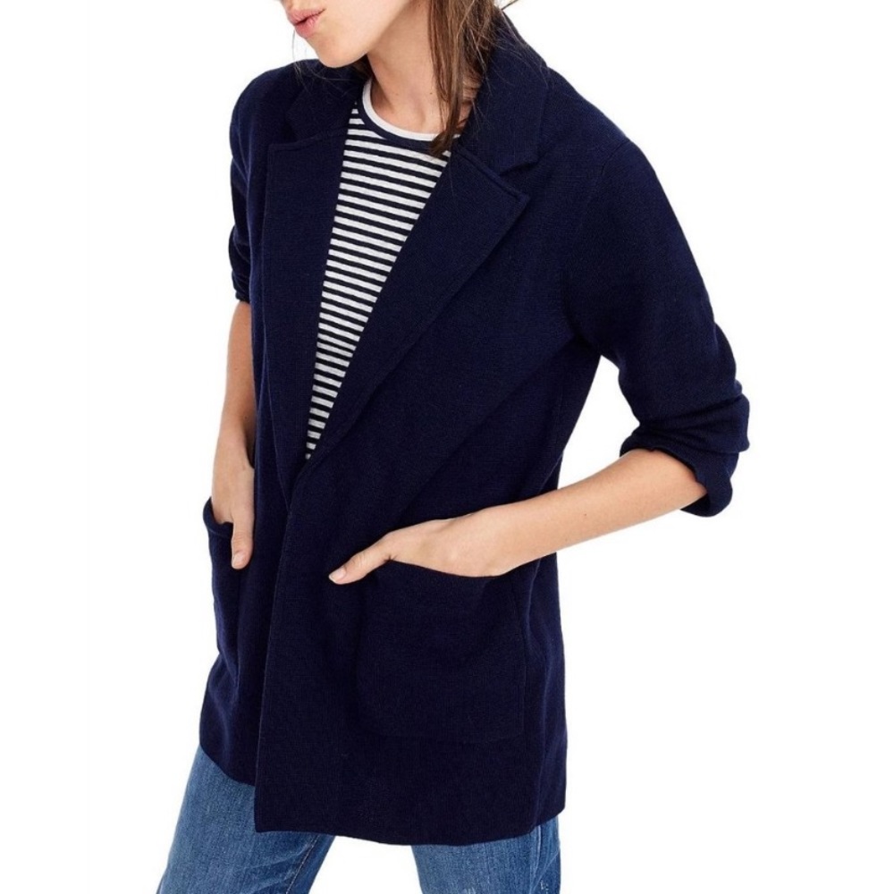 NWT J.Crew Sophie Open-Front Sweater-Blazer